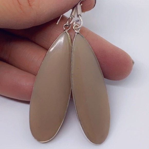 Mookaite 925 Sterling Silver Statement Earrings - Artisan Crafted - Picture 7 of 14